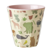 RICE Rice melamiinikuppi medium Sweet Jungle Print-Soft Pink