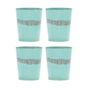 Serax Ottolenghi Feast teekuppi 33 cl 4-pakkaus Azure stripes-red