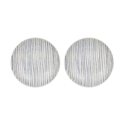 OYOY Nori striped kulho small Ø12,9 cm 2-pack. Clay-optic Blue