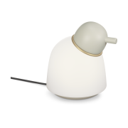 Belid Bird pöytälamppu 21,5 cm Hiekka-messinki-opaalilasi
