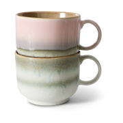 HKliving 70's teekuppi 42,5 cl 2 osaa Nova