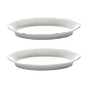 Serax Silhouette ovaali syvä lautanen M 15x24,5 cm 2 kpl White