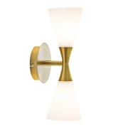 Herstal Harlekin duo seinävalaisin messinki-valkoinen