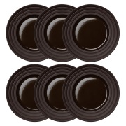 NJRD Lines-lautanen Ø 27 cm, 6 kpl ruskea