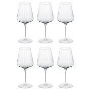 Georg Jensen Bernadotte punaviinilasi, 6-pakkaus Kristalli