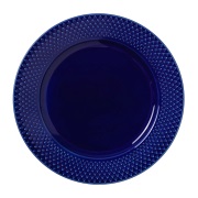Lyngby Porcelæn Rhombe lautanen Ø 23 cm Tummansininen
