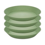 Koziol Connect syvä lautanen Ø 24 cm 4-pakkaus Nature leaf green