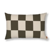 Ferm Living Fold patchwork tyynynpäällinen 40x60 cm Dark Olive -undyed