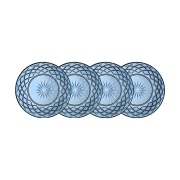 Lyngby Glas Sorrento lautanen Ø21 cm 4 kpl Sininen