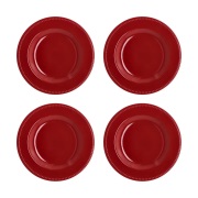 Scandi Living Dots lautanen 28 cm 4-pakkaus Punainen