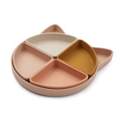 Liewood Arne lastenlautanen + 4 kulhoa Cat rose multi mix