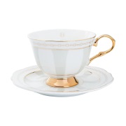 Hilke Collection Strisce Tortora kuppi ja lautanen 22 cl