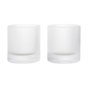 Ferm Living Ripple tumbler lasi 25 cl 2-pack Kirkas