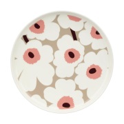 Marimekko Unikko lautanen Ø 25 cm White-clay-powder-dark wine