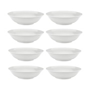 Rörstrand Swedish Grace syvä lautanen Ø19 cm 8-pakkaus - Lumi (valkoin...