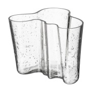 Iittala Alvar Aalto vaasi juhlavuoden painos 160 mm Kuplalasi läpinäky...