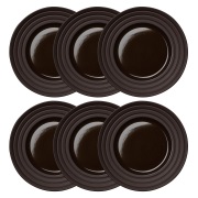 NJRD Lines-lautanen Ø 27 cm, 6 kpl ruskea