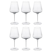 Georg Jensen Bernadotte punaviinilasi, 6-pakkaus Kristalli