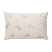 Broste Copenhagen Touch tyynynpäällinen 40 x 60 cm Intense blue-off wh...