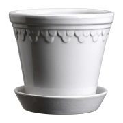Bergs Potter Københavner ruukku lasitettu Ø21 cm Mineral White