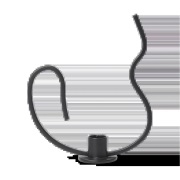 Ferm Living Valse kynttilänjalka low Musta