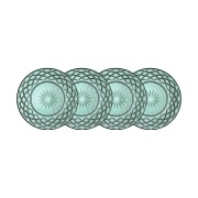 Lyngby Glas Sorrento lautanen Ø21 cm 4 kpl Vihreä