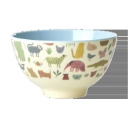 RICE Rice melamiinikulho small Sweet Jungle Print-Soft blue