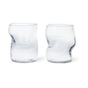 Ferm Living Dimple lasi 27 cl 2-pakkaus Clear