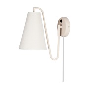 Globen Lighting Lou seinävalaisin Bouclé vit-beige