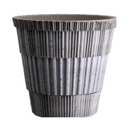 Bergs Potter Atlas raw ruukku aluslautasella Harmaa, Ø25 cm