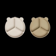 Liewood Stacy jaettu lastenlautanen 2-pack Sandy-Oat