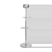 Hilke Collection Ninfea Alta kynttilänjalka 40 cm Nikkelöity messinki.