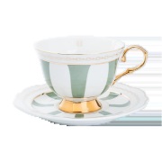 Hilke Collection Strisce Salvia kuppi ja lautanen 22 cl