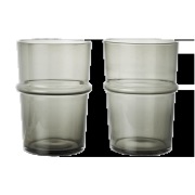Ferm Living Boya juomalasi korkea 45 cl 2-pack. Savutettu harmaa