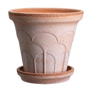 Bergs Potter Fleur ruukku aluslautasella 2 osaa Rosa, Ø12 cm