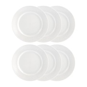 Rörstrand Swedish Grace lautanen 21 cm, 6 kpl snow (valkoinen)