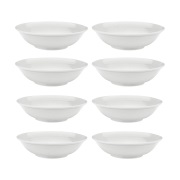 Rörstrand Swedish Grace syvä lautanen Ø19 cm 8-pakkaus - Lumi (valkoin...