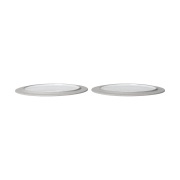 Ferm Living Sonae lautanen 2-pack Harmaa-valkoinen, Ø25 cm