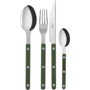 Sabre Paris Bistrot Solid ruokailuvälinesarja 4 osaa, green