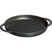 Staub Pure Grilli grillipannu, pyöreä 26 cm, musta