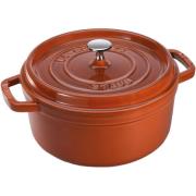 Staub Pyöreä La Cocotte, 24 cm. 3,8 litraa, kanelinruskea