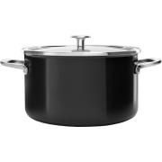 KitchenAid Cookware Collection -kattila, kannellinen, 24 cm, musta