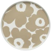 Marimekko Unikko-lautanen, 20 cm, valkoinen/beige