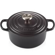 Le Creuset - Signature Valurautapata pyöreä 24 cm 4,2 L Mattamusta