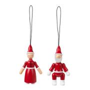 Kay Bojesen Denmark - Santa Claus & Santa Clara Jouluriipus 10 cm