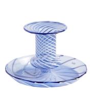 HAY - Flare Stripe Kynttilänjalka 11x7,5 cm Sininen/Valkoinen