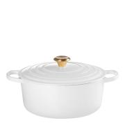 Le Creuset - Signature Valurautapata pyöreä 28 cm 6,7 L White