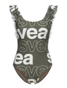 W. Ruffle Swimsuit Uimapuku Uima-asut Multi/patterned Svea