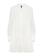 Yasholi Ls Dress S. Noos Lyhyt Mekko White YAS