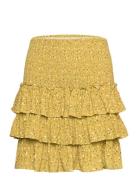 Silvia Skirt Lyhyt Hame Yellow MAUD